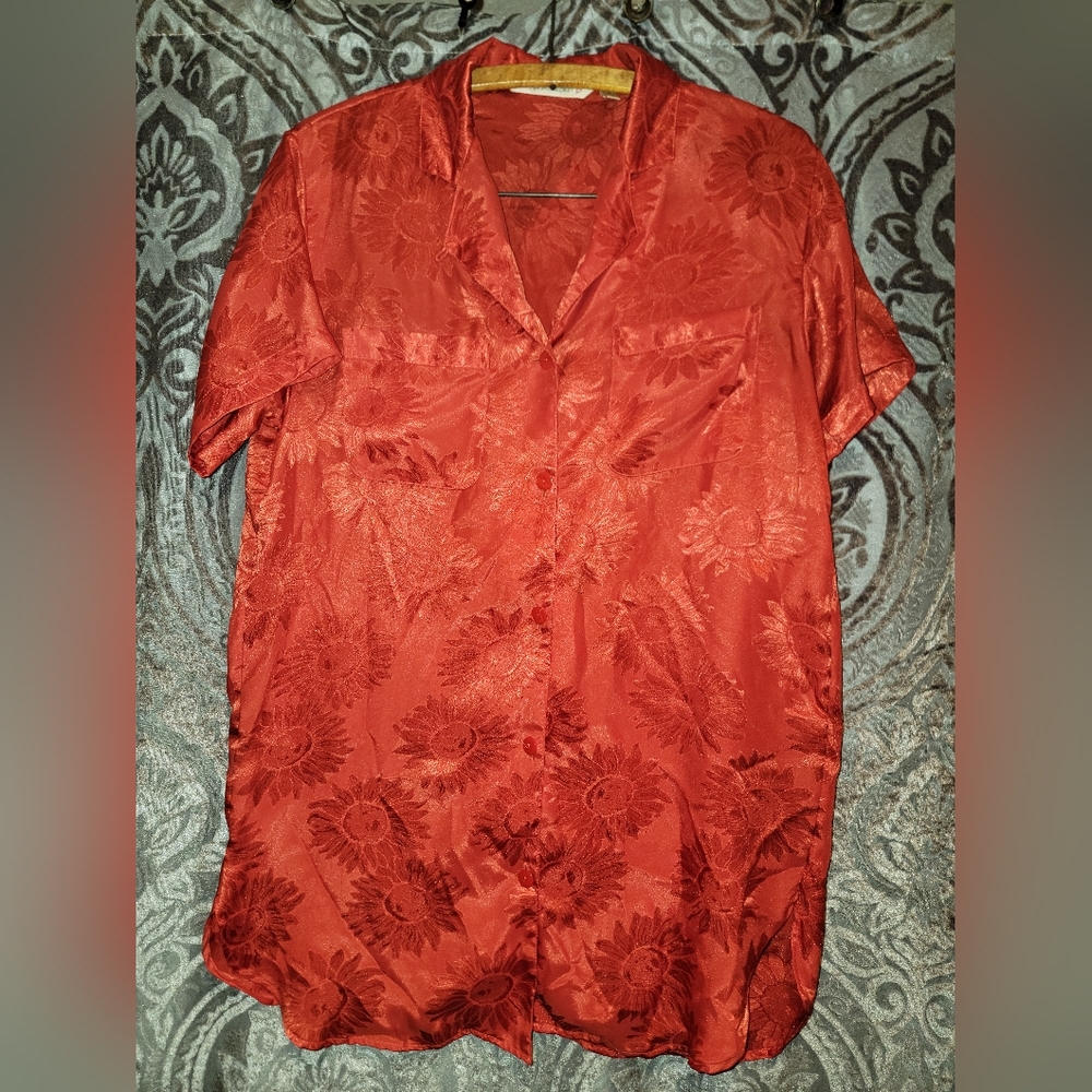 Victoria's Secret Red Satin Nightgown